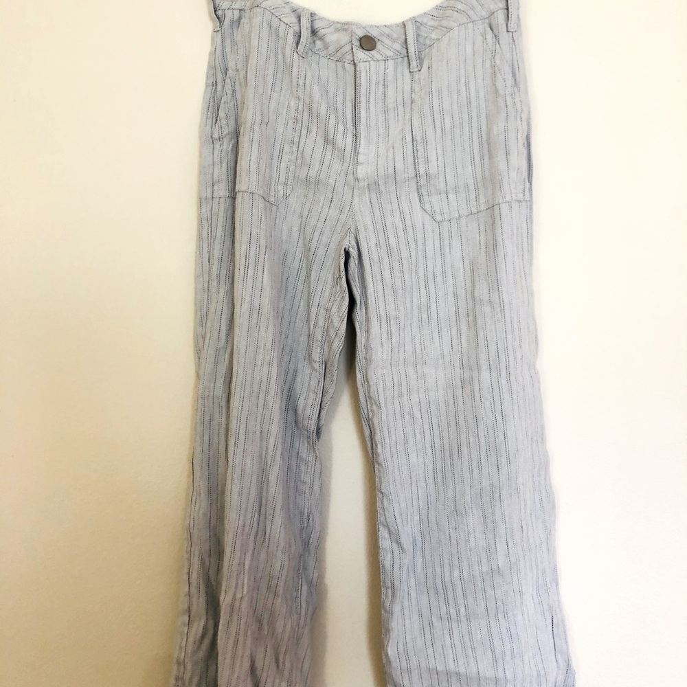 NYDJ Gray Pinstripe Capri Pants